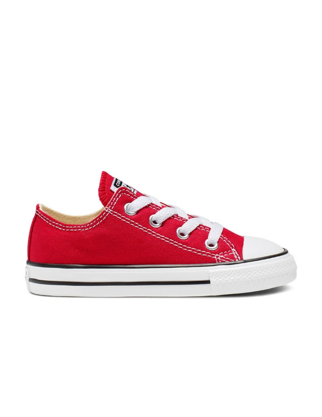 Zapatillas coinverse chuck taylor all star inf rojo de bebé.
