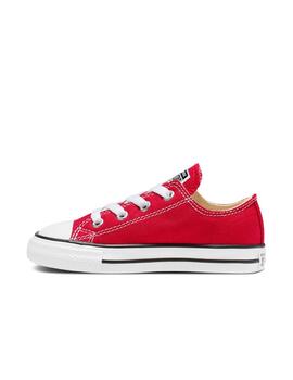 Zapatillas coinverse chuck taylor all star inf rojo de bebé.