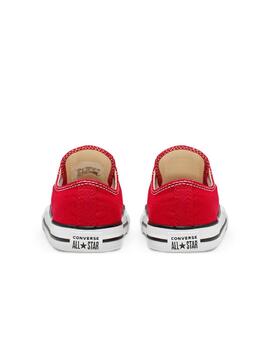 Zapatillas coinverse chuck taylor all star inf rojo de bebé.