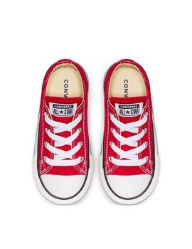 Zapatillas coinverse chuck taylor all star inf rojo de bebé.