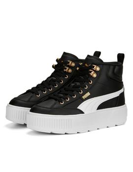 Zapatillas puma karmen mid negro blanco de mujer.