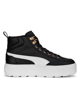 Zapatillas puma karmen mid negro blanco de mujer.