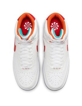 Zapatillas nike court vision mid nn blanco rojo de hombre.