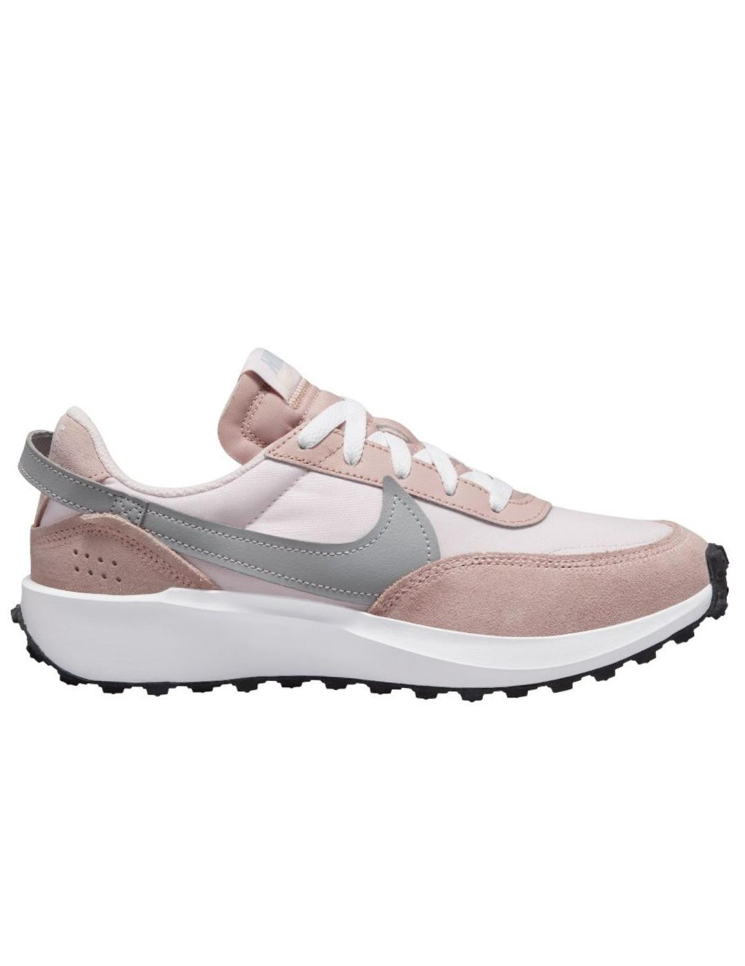 Zapatillas nike waffle debut rosa gris mujer.