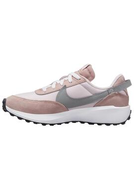 Zapatillas nike waffle debut rosa gris de mujer.