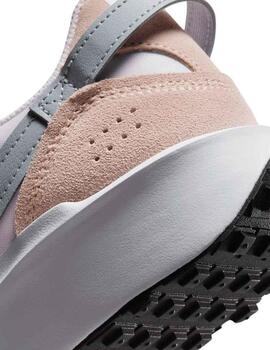 Zapatillas nike waffle debut rosa gris de mujer.