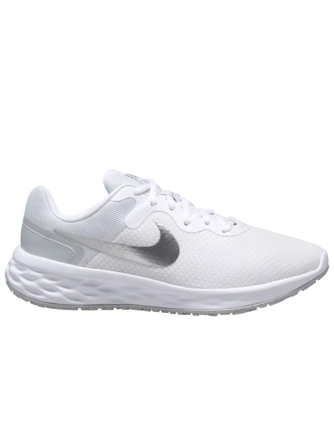 Máxima Adaptado construcción naval Zapatillas nike revolution 6 blanco plata de mujer.