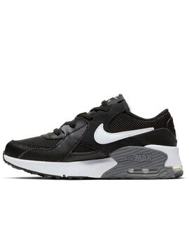 Zapatillas nike air max excee negro de niño.