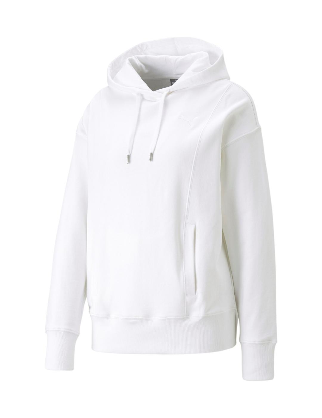 sudadera con capucha puma HER blanco de mujer.