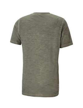 camiseta puma m studio foundation wash verde de hombre.