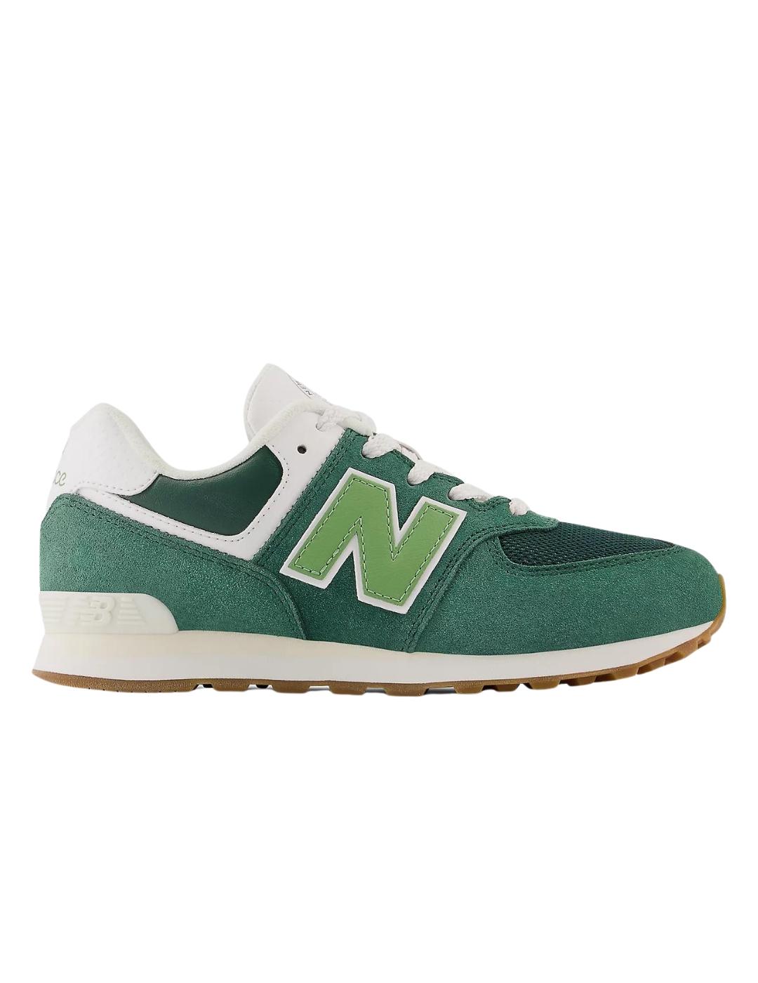 Zapatillas new balance gc574co1 verde de niño.