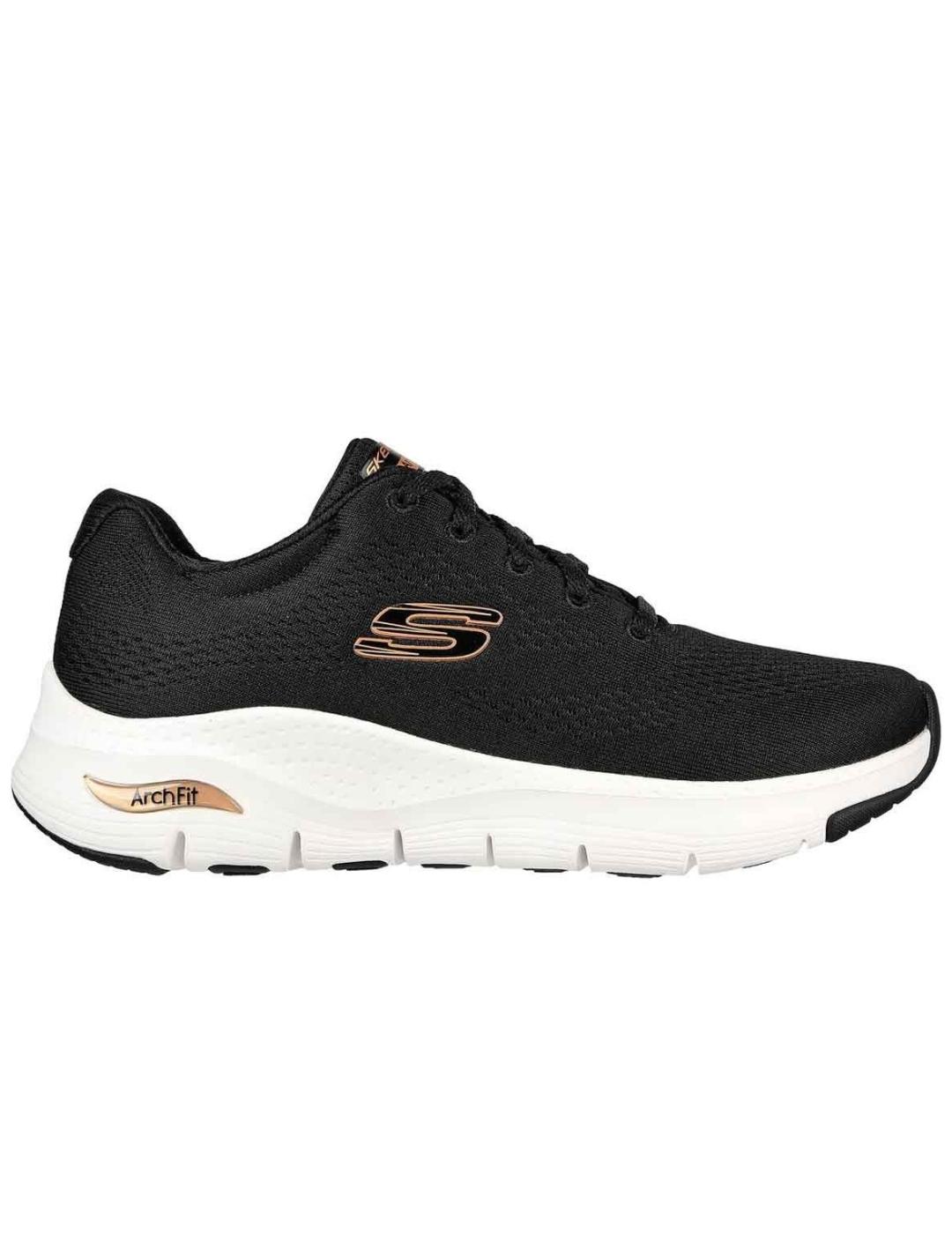 Zapatillas skechers archfit big appeal negro de mujer.