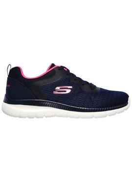 Zapatillas skechers bountiful quick path marino de mujer.