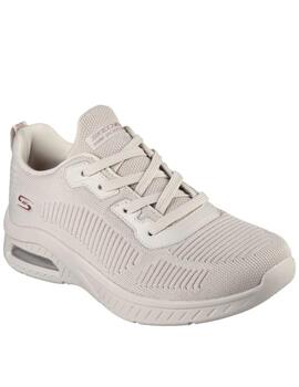 Zapatillas skechers squad air close encouter beige de mujer.