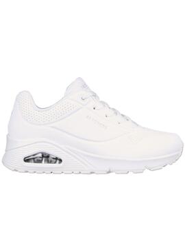 Zapatillas skechers uno stand on air blanco de mujer.