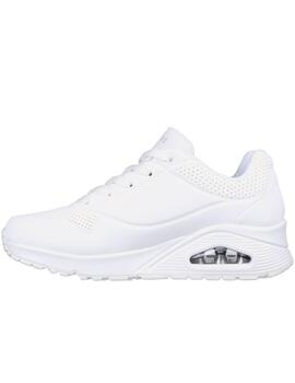 Zapatillas skechers uno stand on air blanco de mujer.