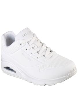 Zapatillas skechers uno stand on air blanco de mujer.