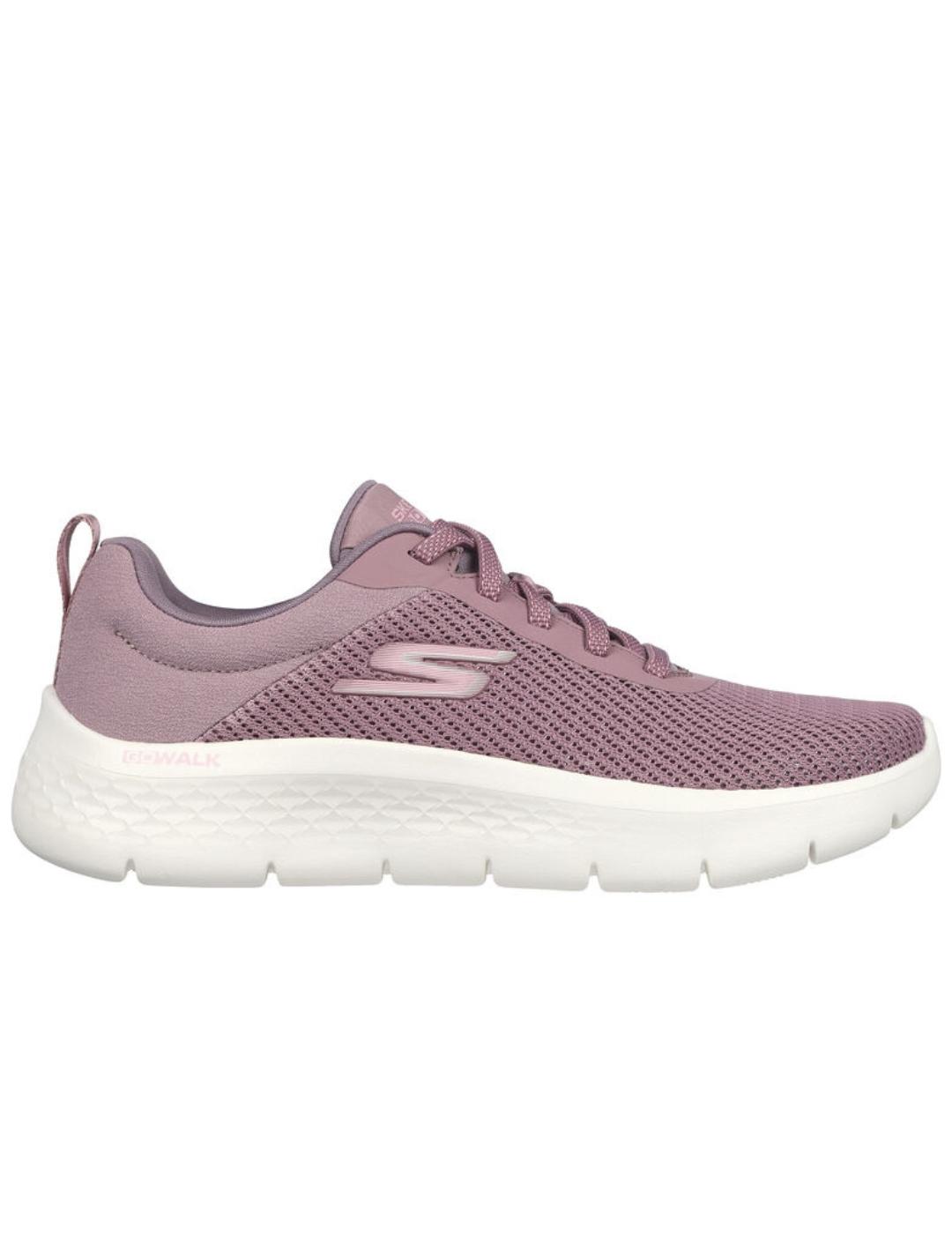 Bajo donante punto final Zapatillas skechers go walk flex alani malva de mujer.