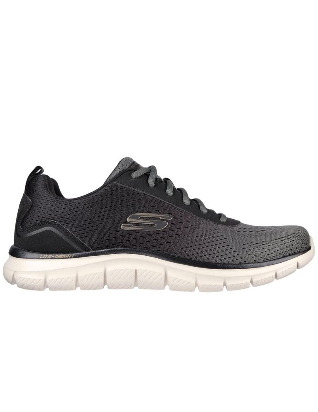 Zapatillas skechers track ripkent negro verde de hombre.