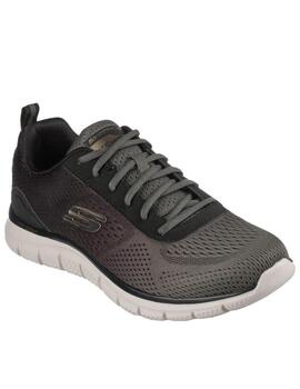 Zapatillas skechers track ripkent negro verde de hombre.