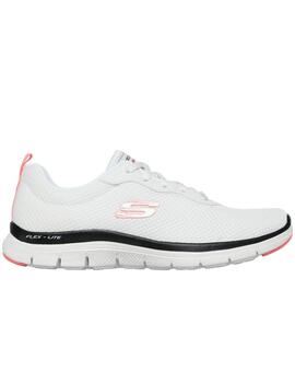 Zapatillas skechers flex appeal 4.0 brilliant view blanco.