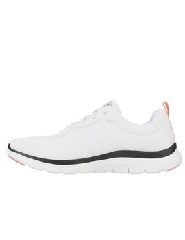 Zapatillas skechers flex appeal 4.0 brilliant view blanco.