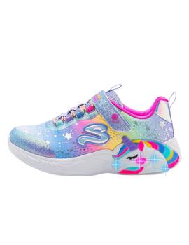 Zapatillas skechers s lights unicorn dreams de niña.