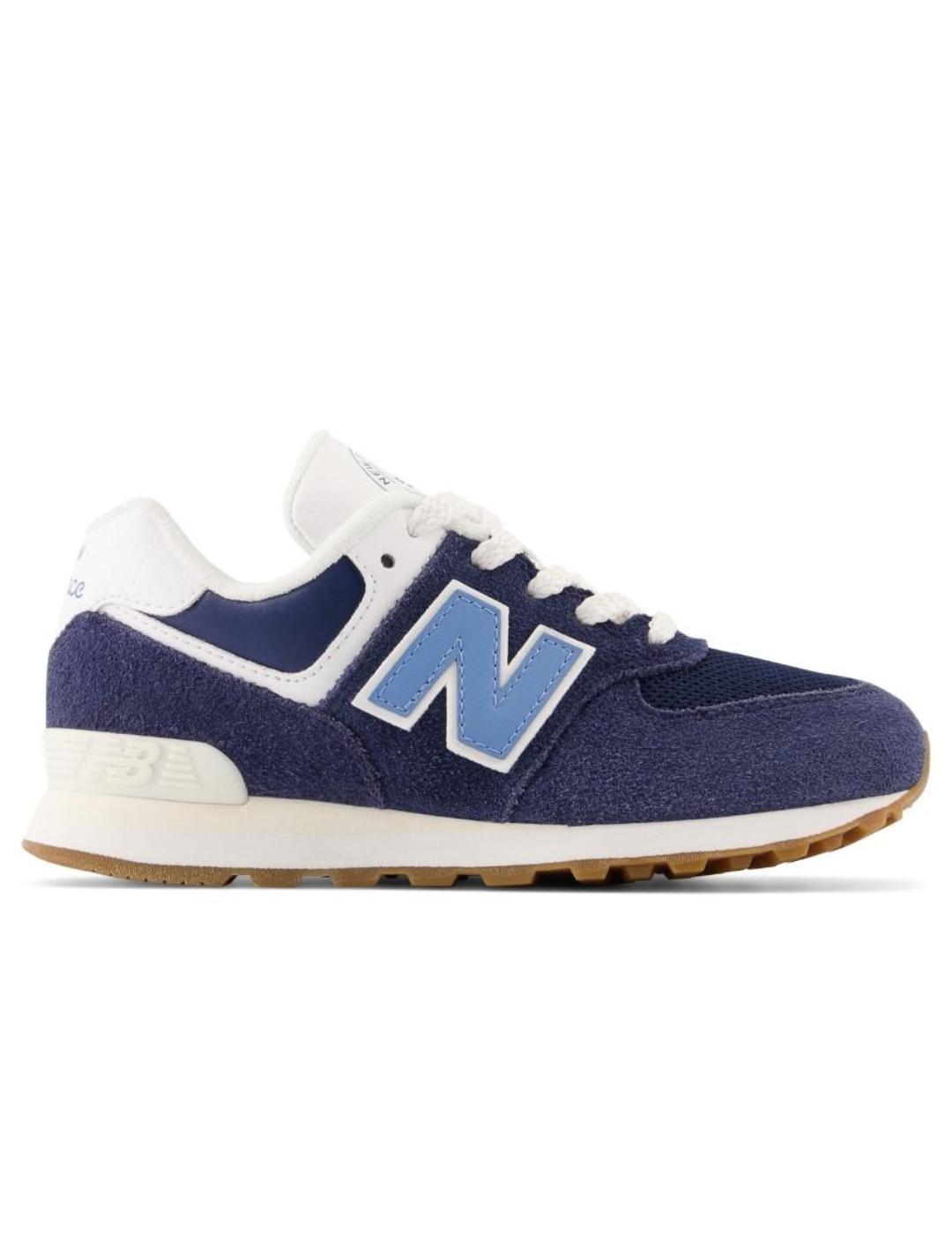 Zapatillas new balance pc574cu1 hoop and loop azul.