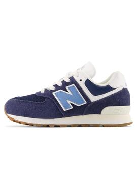 Zapatillas new balance pc574cu1 hoop and loop azul.