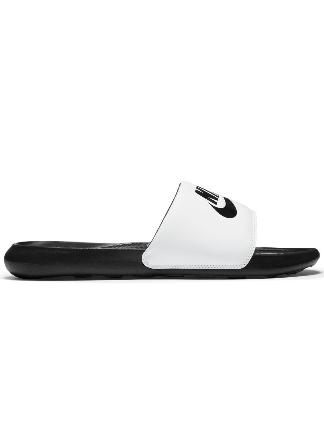 Chanclas nike victori one slide aa blanco negro de hombre.