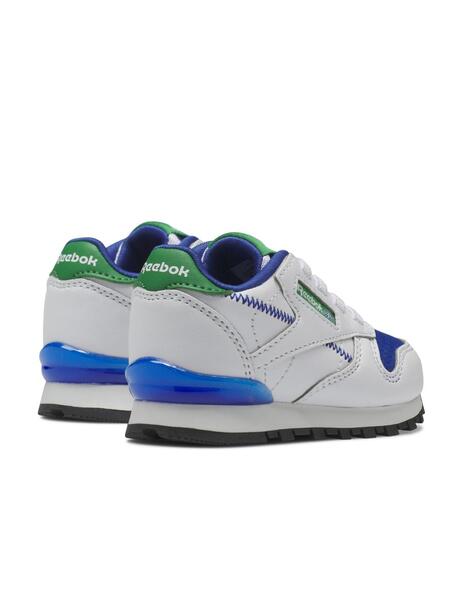 Zapatillas classic step blanco azul de be