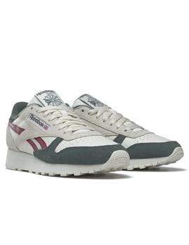 Zapatillas reebok classic leather beige verde de hombre.