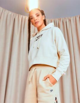 sudadera puma downtown cropped beige by Pedroche de mujer.