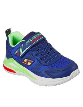 Zapatillas skechers s lights tri-namics marino de niño.