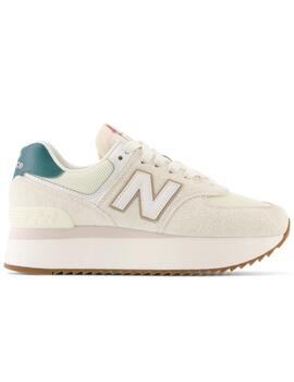 Zapatillas new balance wl574zkb beige verde de mujer.