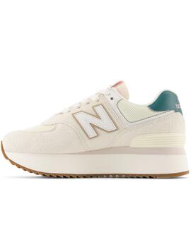 Zapatillas new balance wl574zkb beige verde de mujer.