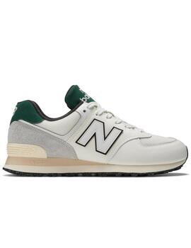 Zapatillas new balance u574vx2 blanco roto verde hombre