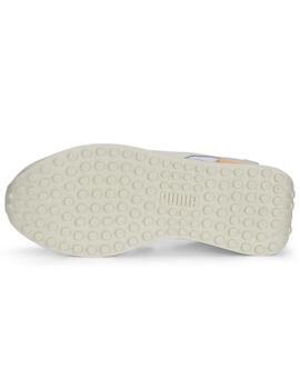 Zapatillas puma future rider soft beige naranja de mujer.