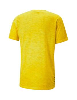 Camiseta puma m studio foundation wash amarillo de hombre.