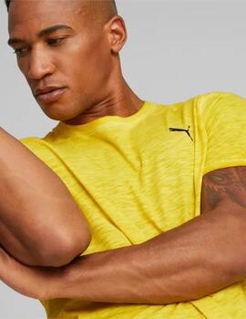 Camiseta puma m studio foundation wash amarillo de hombre.