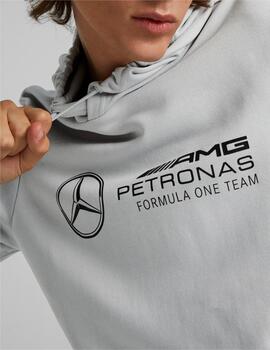 sudadera puma mercedes-amg petronas gris de hombre.