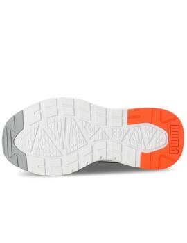 Zapatillas puma trinity lite jr gris negro de niño.