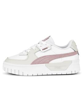 Zapatillas puma cali dream sand jr blanco rosa de niña.