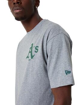 camiseta new era oakland athletics mlb ice cream gris hombre