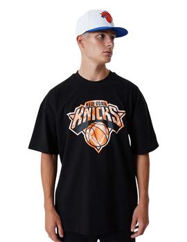 camiseta new era NY knicks oversized negro de hombre.