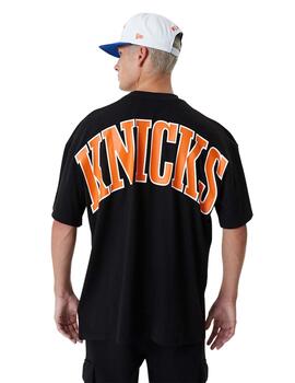 camiseta new era NY knicks oversized negro de hombre.