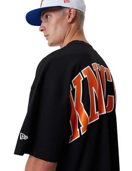 camiseta new era NY knicks oversized negro de hombre.