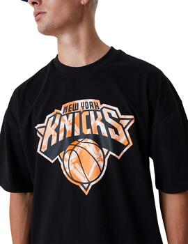 camiseta new era NY knicks oversized negro de hombre.