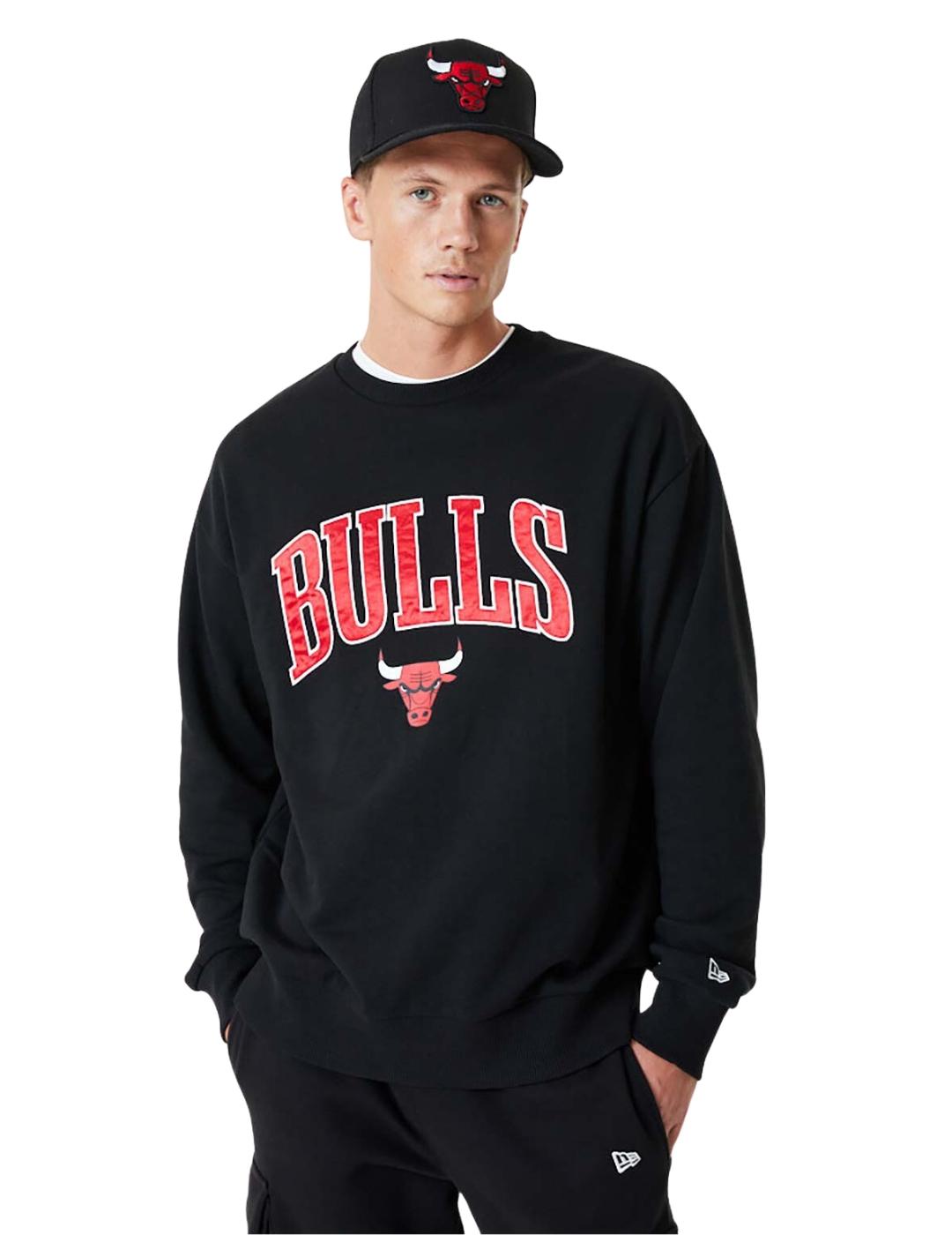 sudadera new era chicago bulls nba negro de hombre.