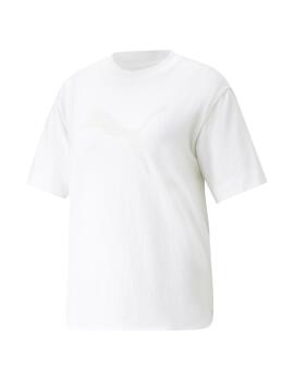 Camiseta puma HER blanco de mujer.